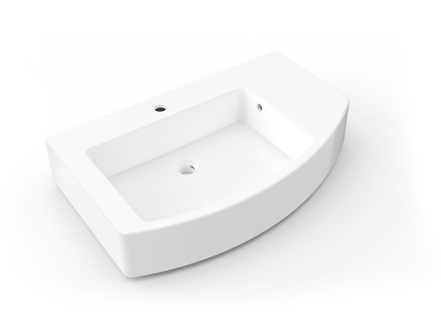 Bacia integrada para banheiro de acrílico tradicional