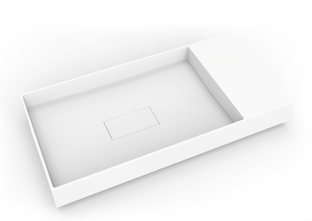 Pia de acrílico tradicional para bacia integrada residencial