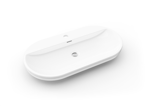 Bacia integrada de banheiro acrílico personalizada