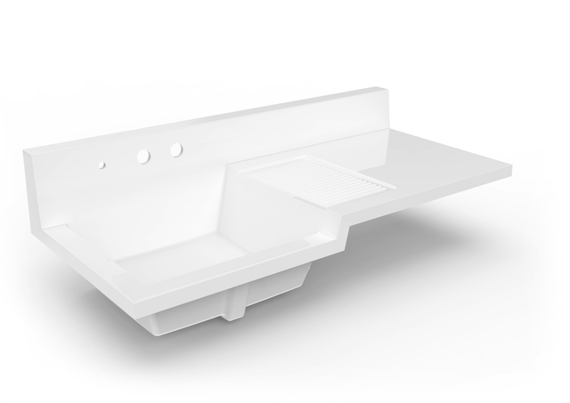 Bacia de varanda de superfície sólida fácil de limpar