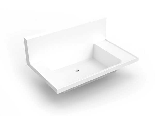 Pia integral de banheiro de acrílico para restaurante