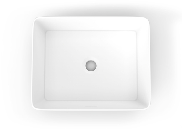 Lavatório de bancada de superfície sólida de tigela única