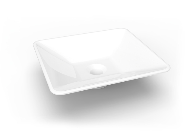 Bacia de bancada quadrada de superfície sólida